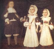 unknow artist THe Mason Children:David,Joanna,and Abigail China oil painting reproduction